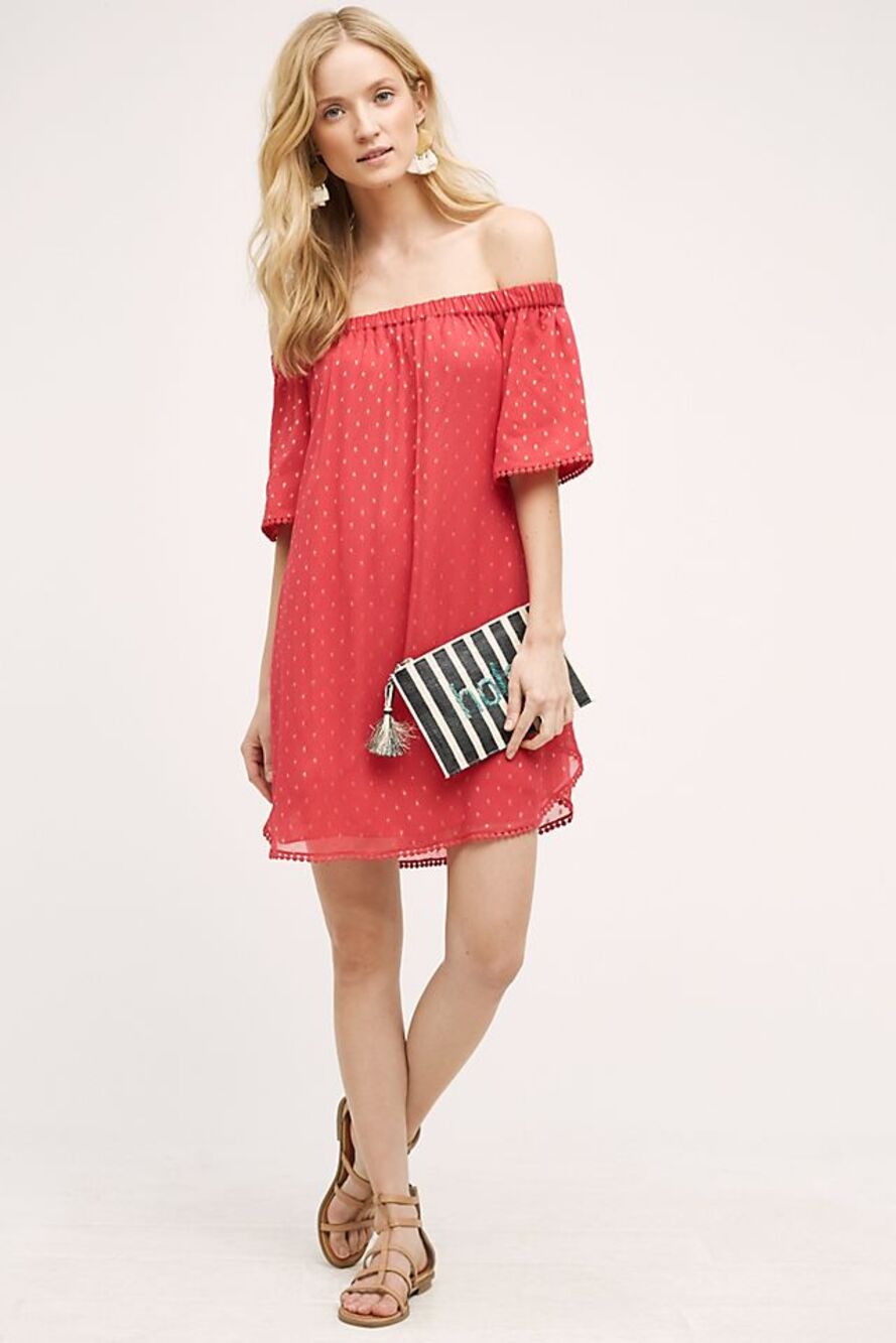 Anthropologie Tryb Andorra Off-Shoulder Mini Dress